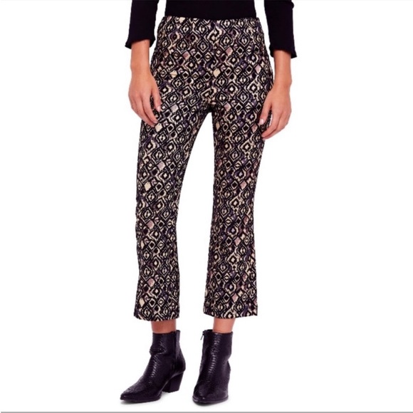 Free People Mod Crop Textured Jacquard Pants - Picture 10 of 14